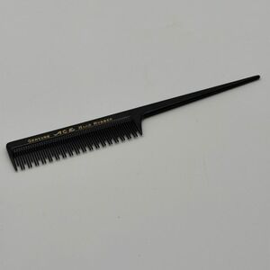 Genuine Ace Hard Rubber Tail Comb Black Fine Tooth Hair Styling Sectioning Tool
